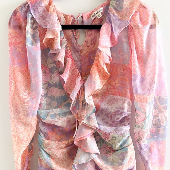 For Love And Lemons Gradiant Ruffle Dress - Picture 5 of 14